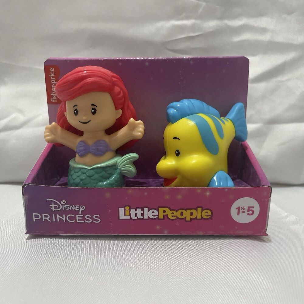 Fisher-Price Little People Disney Princess Figure Set Ariel & Flounder - Picture 2 of 7